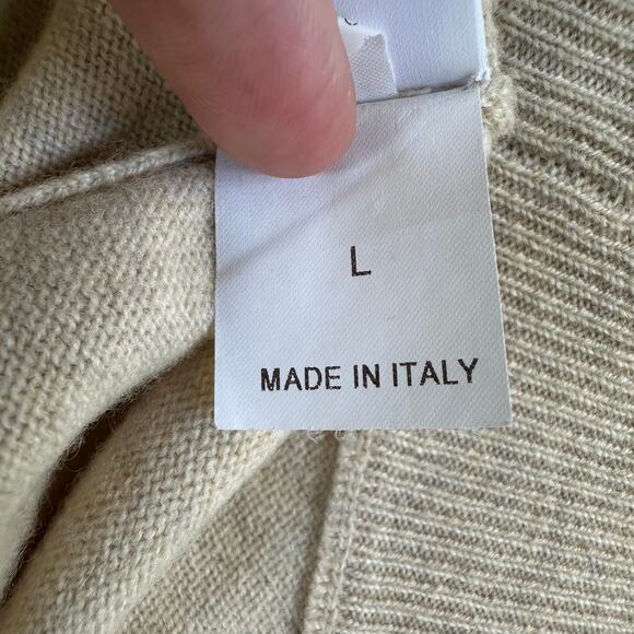 *NEW* Brunello Cucinelli Cashmere Silk Monili Large Sweater Wool Tan Knit Jumper - Picture 13 of 13